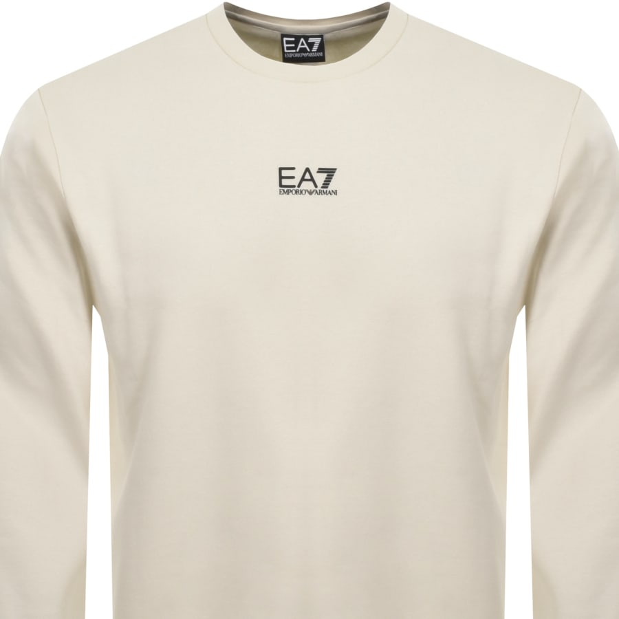EA7 Emporio Armani Logo Sweatshirt Cream